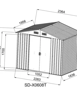 [AS-IS] Metal Storage Garden Shed 6x8ft