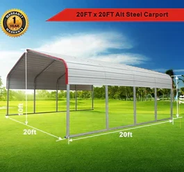 Golden Mount Classic Steel Carport 20’W x 20’L